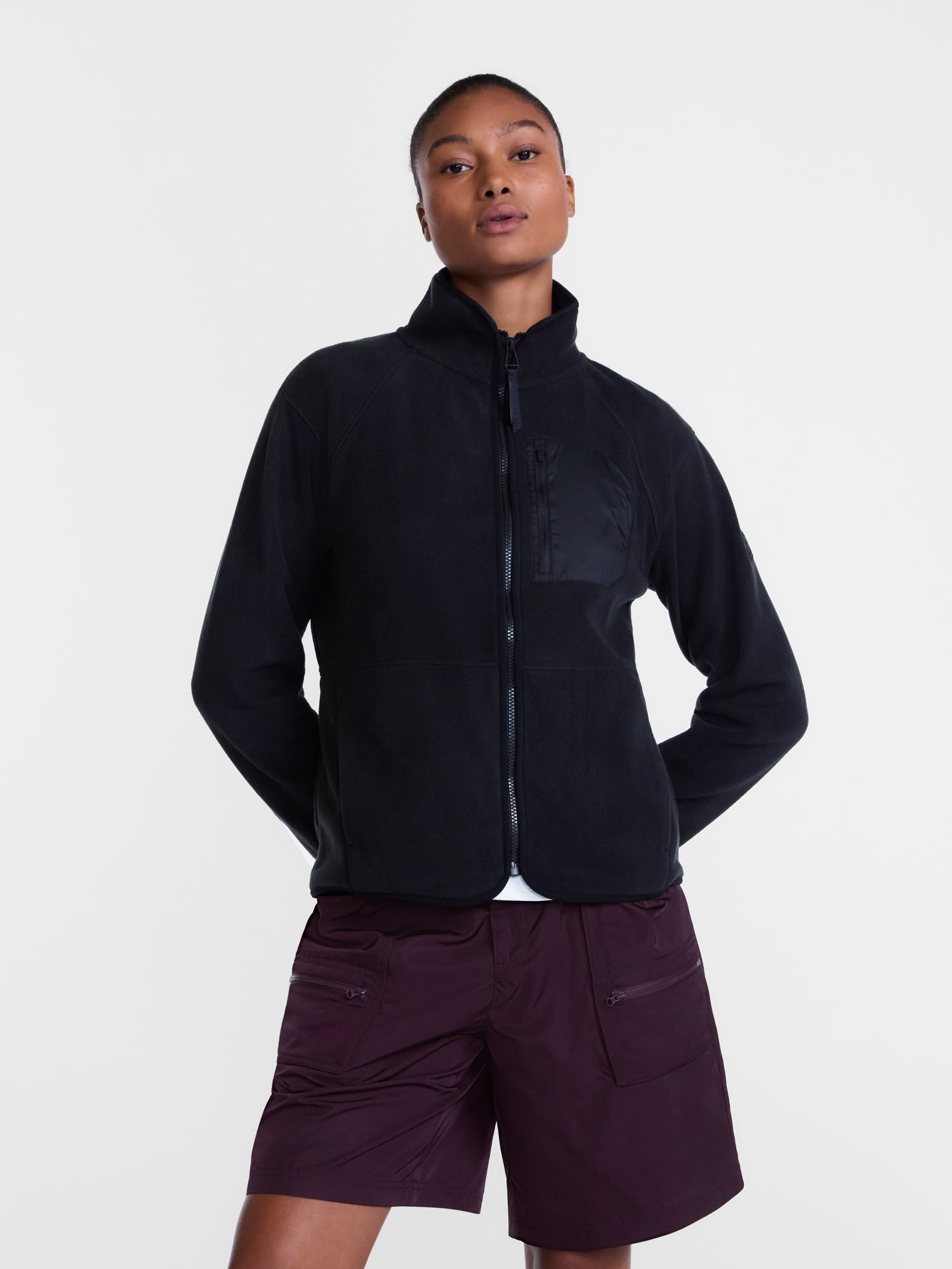 Ozark Trail Women's and Women's Plus Fleece Zip Up Jacket, Sizes XS-3X