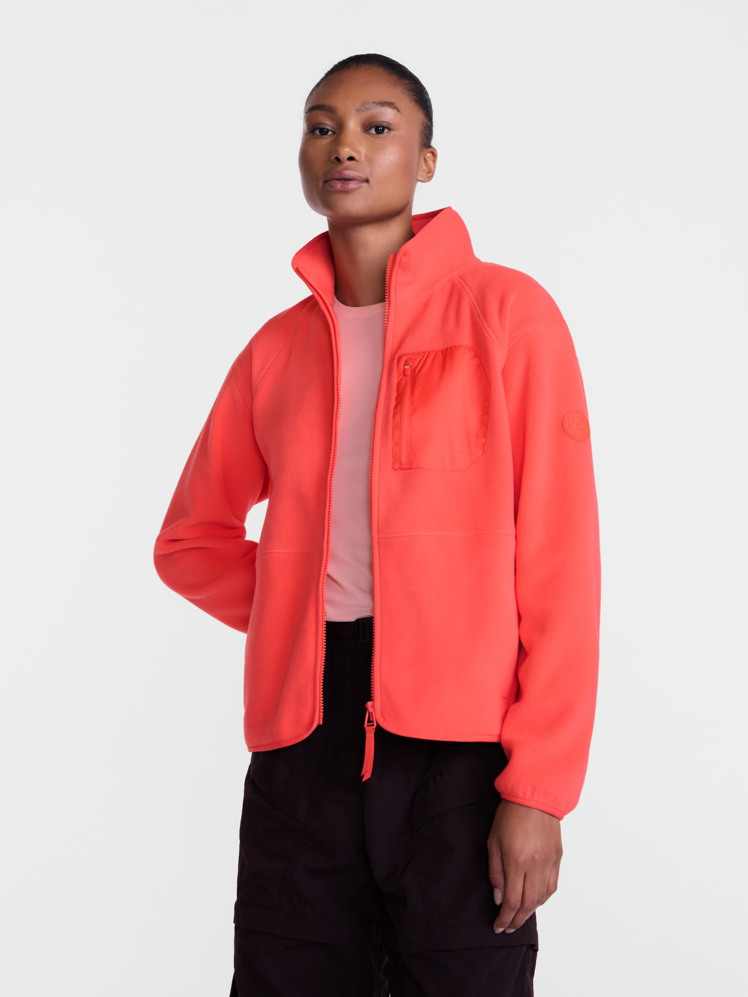 Ozark Trail Women's and Women's Plus Fleece Zip Up Jacket, Sizes XS-3X