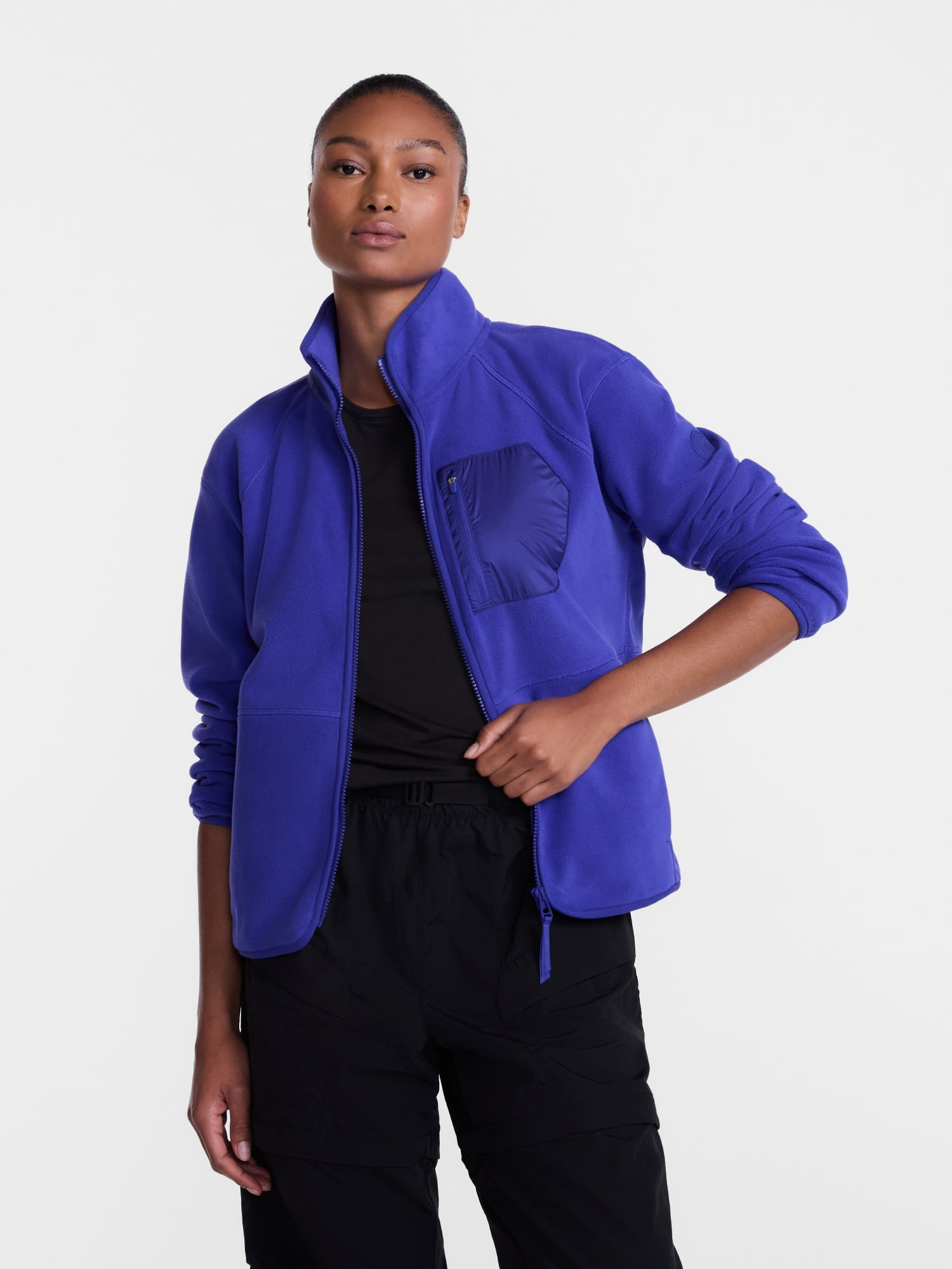 Ozark Trail Women's and Women's Plus Fleece Zip Up Jacket, Sizes XS-3X