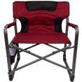 thumbnail image 1 of Ozark Trail XXL Folding Padded Director Chair with Side Table, Red, 1 of 10