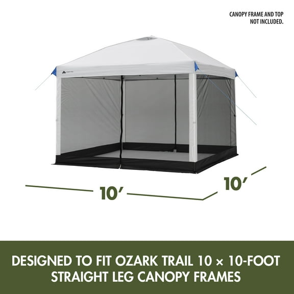 Ozark Trail Zippered Canopy Mesh Curtain Accessory