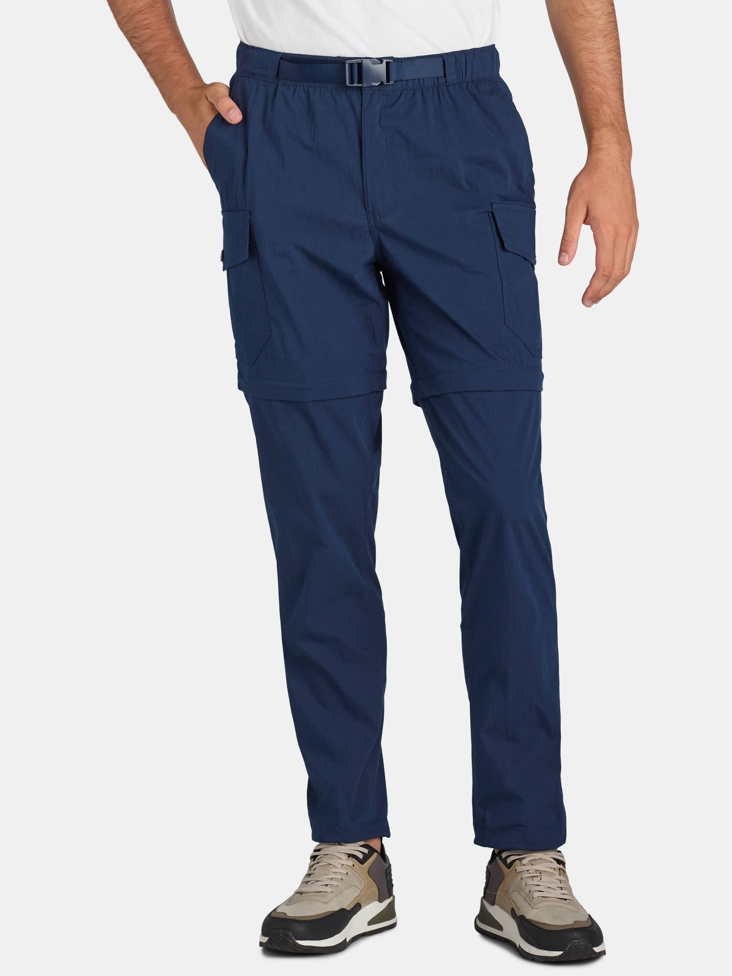 Ozark Trail Men's & Big Men's Zip Off Convertible Cargo Pants, Sizes 30-46