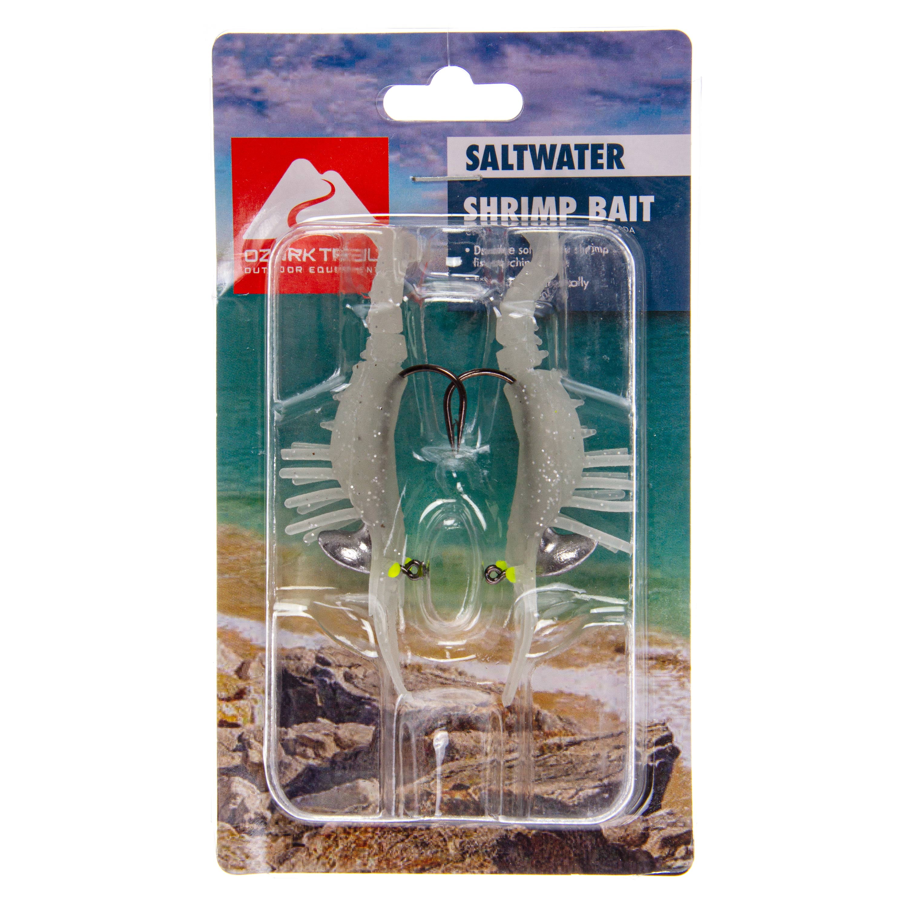 Ozark Trails Shrimp Bait Lures - Saltwater Fishing 2-Pack