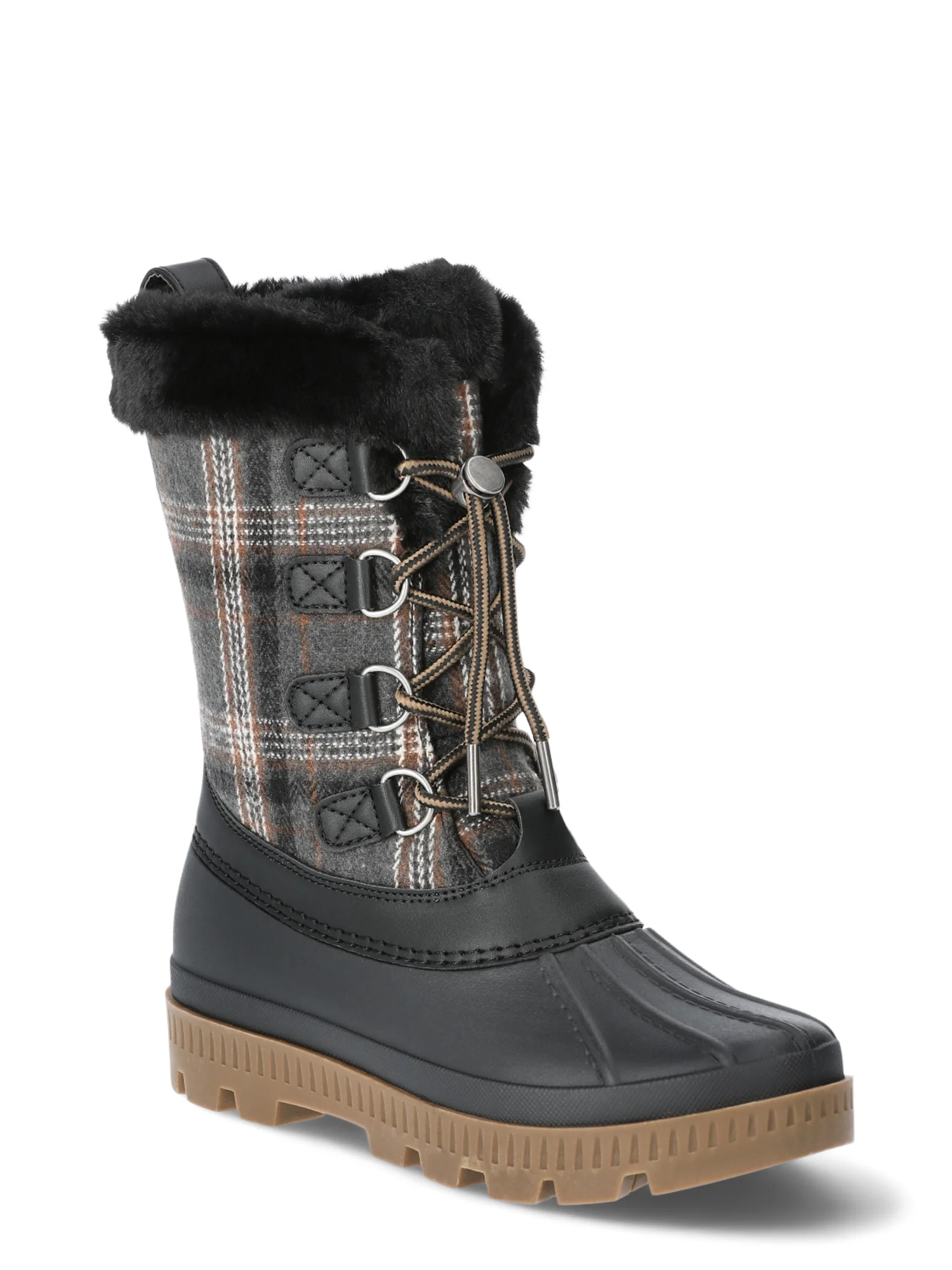 Ozark Trails Women's Fleece Tall Lace-Up Boots, Sizes 6-11