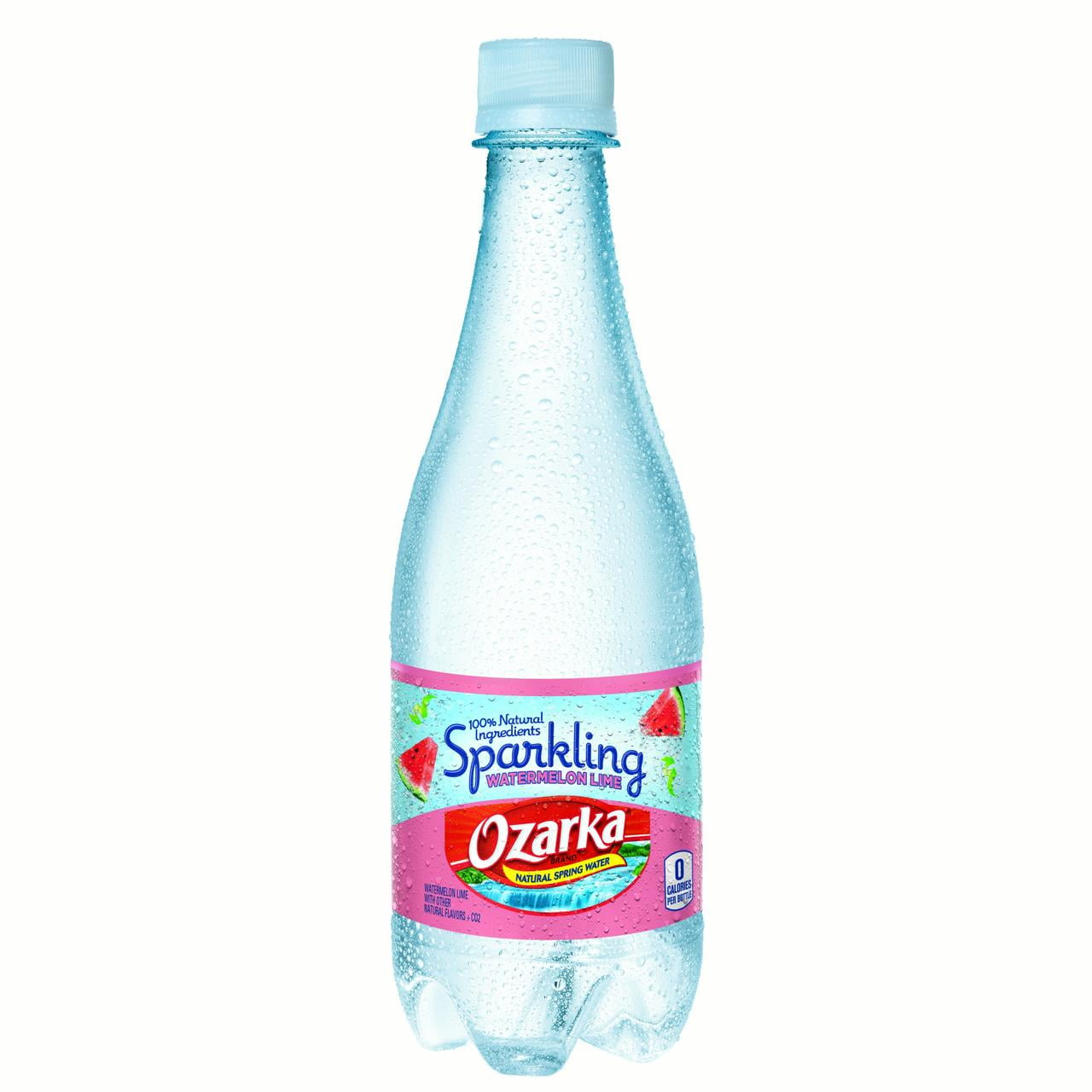 Ozarka Sparkling Watermelon Lime Flavored Natural Spring Water, 16.9 Fl