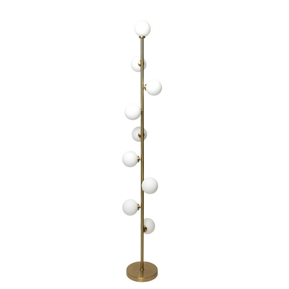 Ozarke Aurelia Nordic Minimalist Floor Lamp - Modern Glass Globe Lamp- Gold