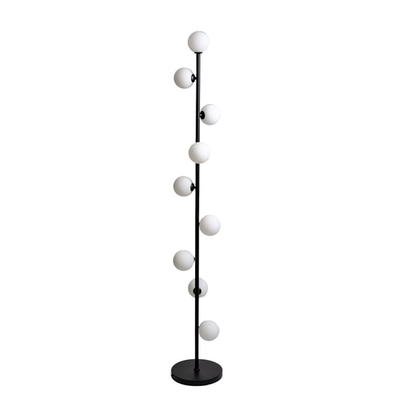 Ozarke Aurelia Nordic Minimalist Floor Lamp - Modern Glass Globe Lamp- Black