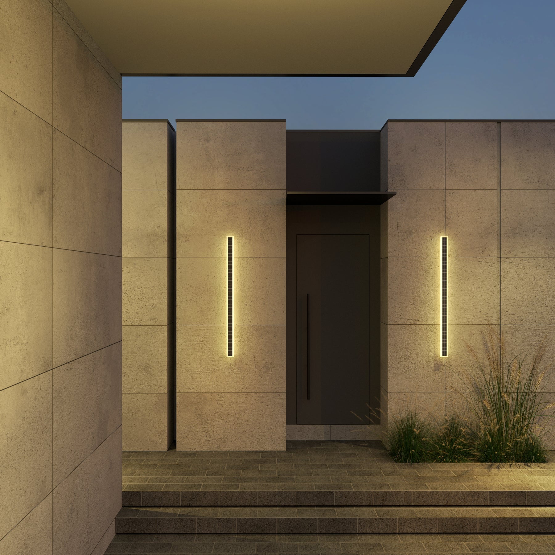 Ozarke Immense Built-in Solar Outdoor Light - Weather Resistant Solar Powered IP65/IP67 Rating - 40 Inches