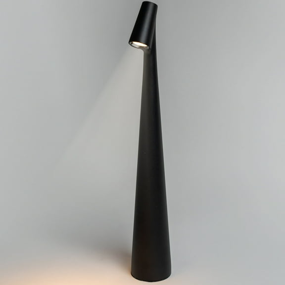 Ozarke Lumi Slim Rechargeable LED Desk Lamp, Portable Touch Table Lamp for Bedside Bedroom Decoration - Warm 3000K (Black)