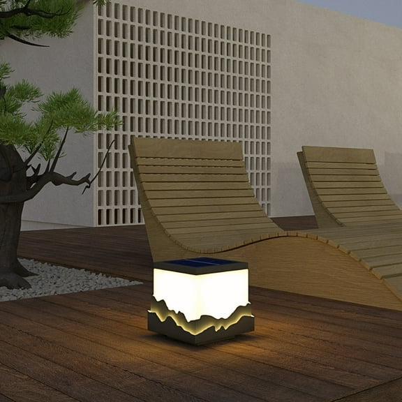 Ozarke Sun Glow Solar Outdoor Light- Weather-Resistant Outdoor Floor Lamp with IP65 Rating