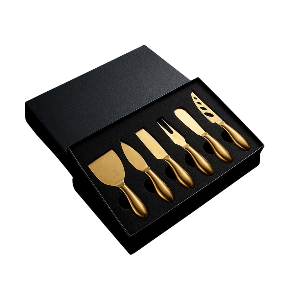 Ozarke Venezia Cheese Spreader Set, Stainless Steel Gold (Set of 6)