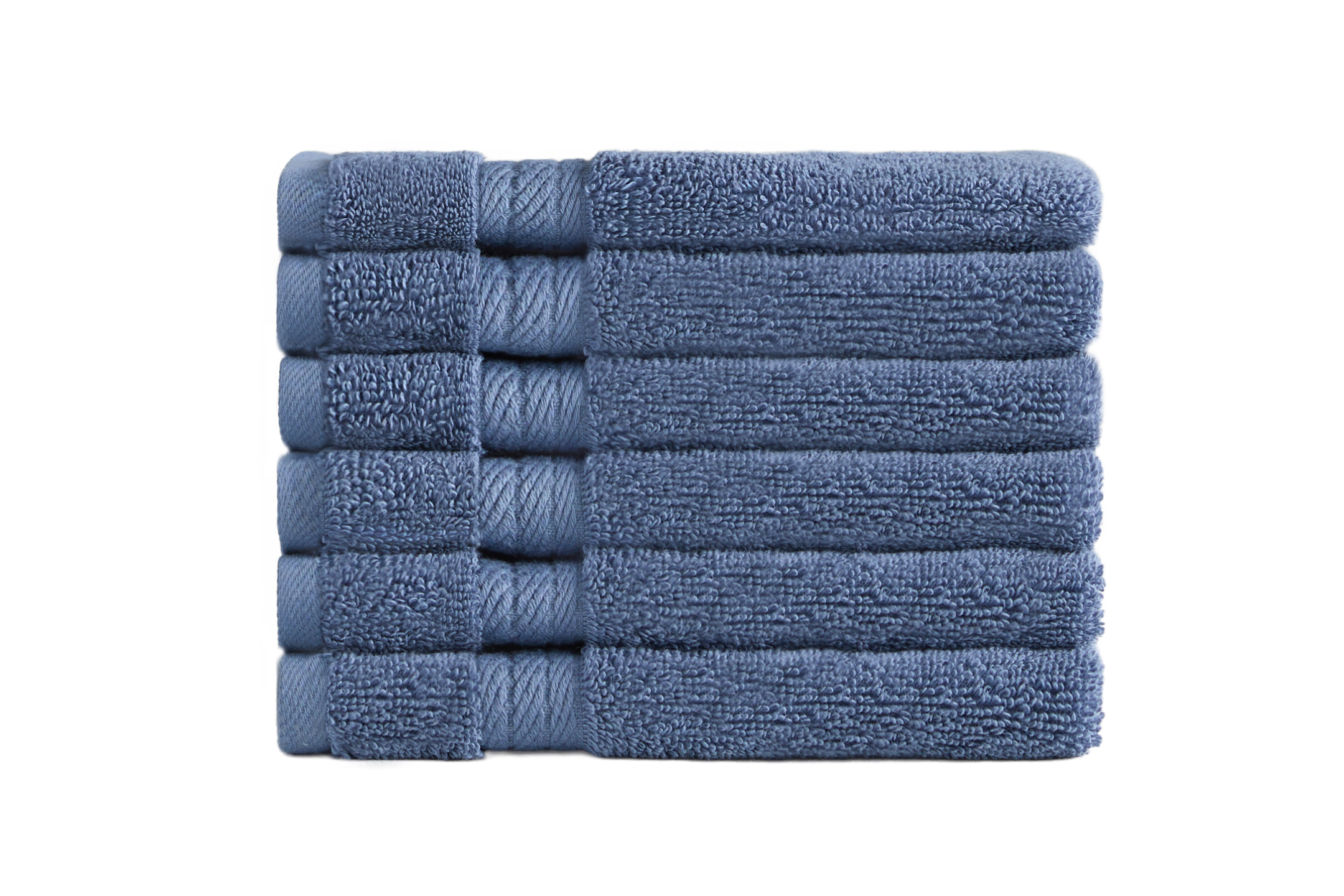 Ozdilek 6-Piece Washcloth Set 13x13 Bath Towels 100% Turkish Cotton, 600 GSM, Soft, Gentle on Sensitive Skin, Multi-Purpose Use, Washable, Reusable, Ideal for Baby Care & Spa 6 Towels  (Ocean Blue)