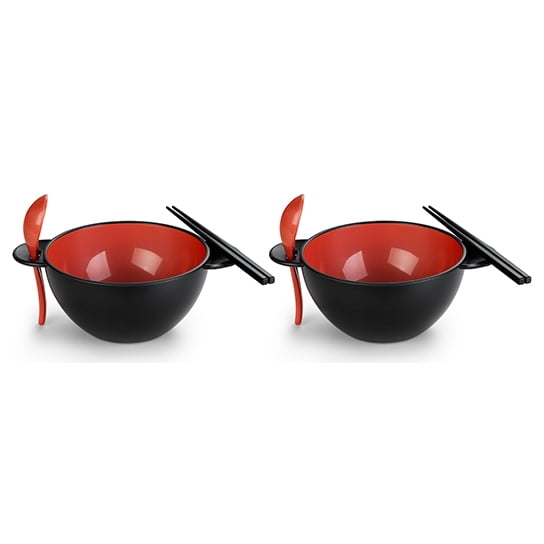 Ozeri Earth Ramen Bowl 6-Piece Set, Made from Plant-Derived and Other Natural Materials