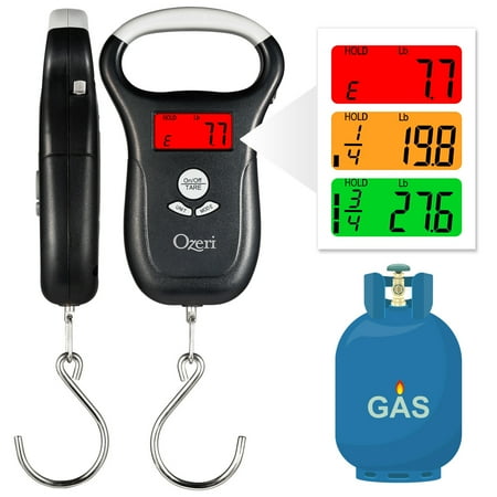 Ozeri LS2 Multifunction Propane Tank Scale and BBQ Gas Gauge, with Luggage and Fish Scale