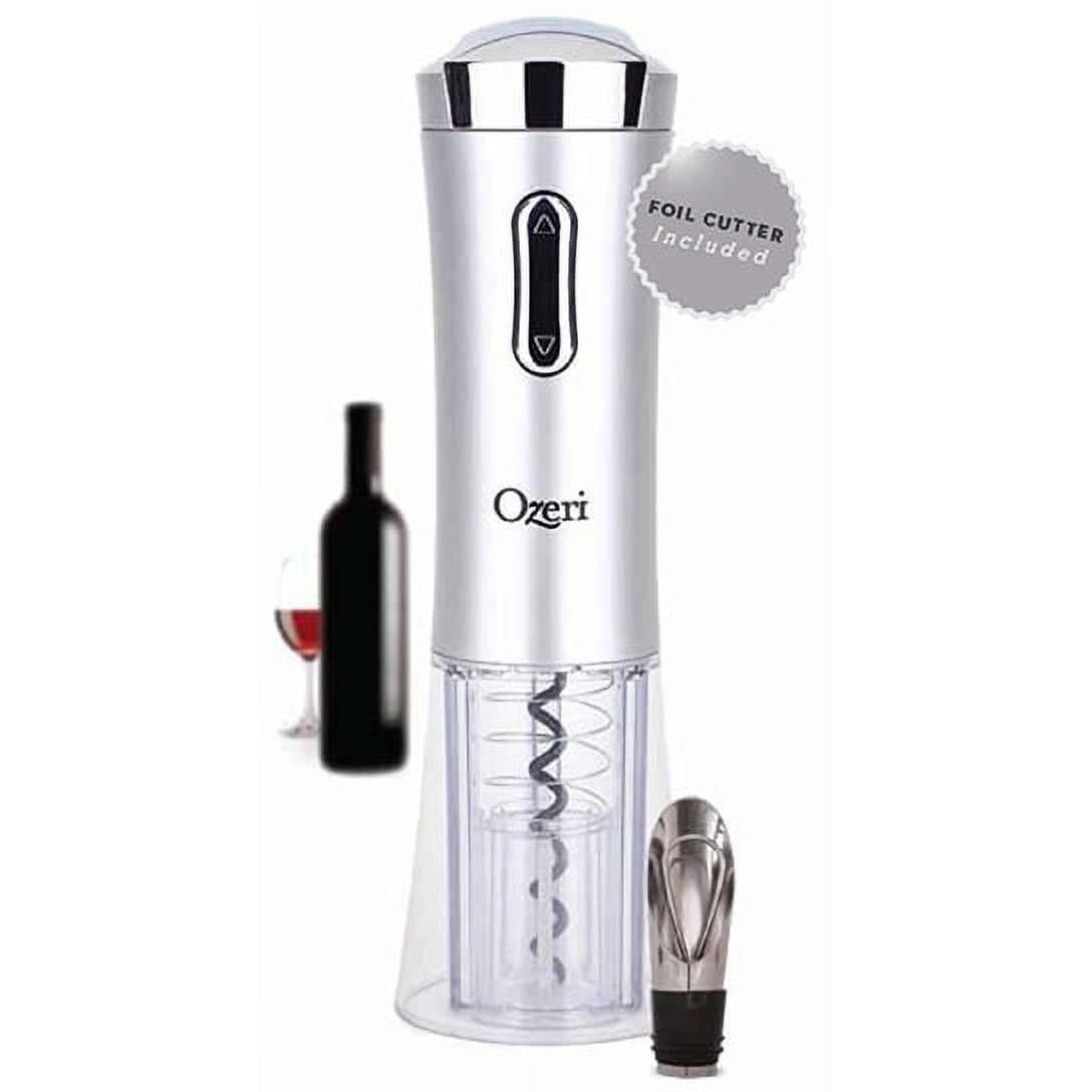 Ozeri Nouveaux II Electric Wine Opener with Foil Cutter, Wine Pourer