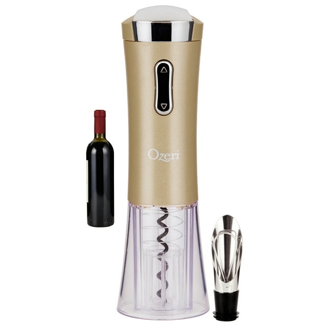 Ozeri Nouveaux II Electric Wine Opener with Foil Cutter, Wine Pourer