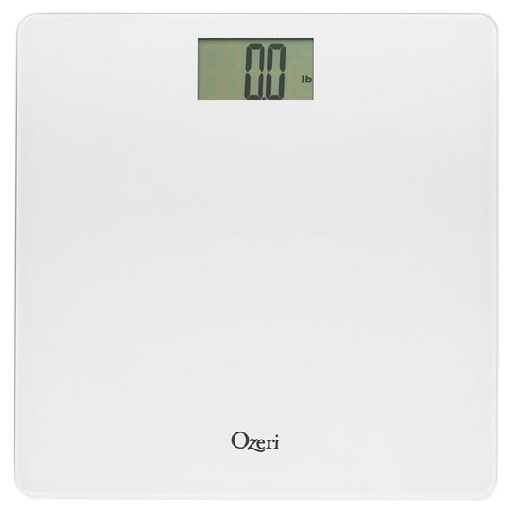 Ozeri Precision Body Weight Scale (440 lbs Step-on Bath Scale) in Tempered Glass