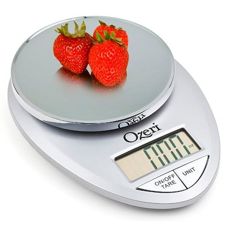Pro Digital Kitchen Food Scale, 1 g to 12 lbs. Capacity, in Elegant Chrome Pro Digital Kitchen Food Scale, 1 g to 12 lbs. Capacity, in Elegant Chrome