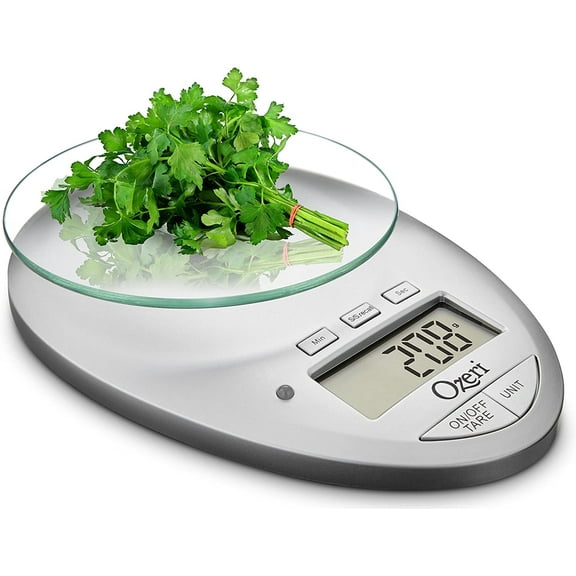 Ozeri Pro II Digital Kitchen Scale with Removable Glass Platform and Countdown Kitchen Timer (1 g to 12 lbs Capacity)