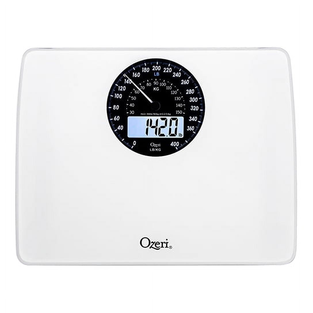 Ozeri Rev Digital Bathroom Scale with ElectroMechanical Weight Dial