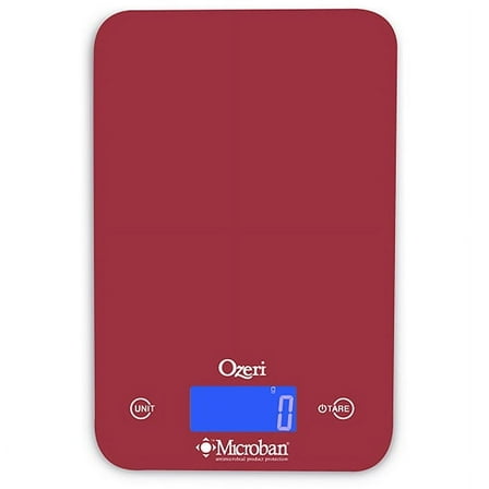 Ozeri Touch II 18 Lb. Digital Kitchen Scale with Microban Antimicrobial Product Protection