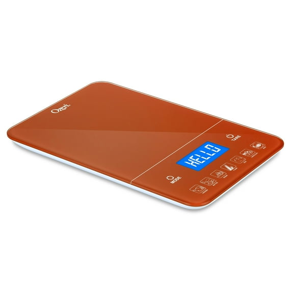 Ozeri Touch III 22 lbs. (10 kg) Digital Kitchen Scale with Calorie Counter, in Tempered Glass