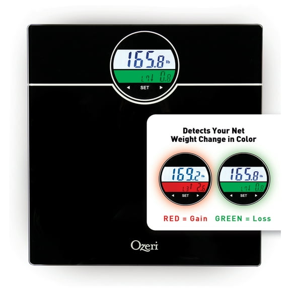 Ozeri WeightMaster 400 lbs Weight Scale with BMI and Weight Change Detection
