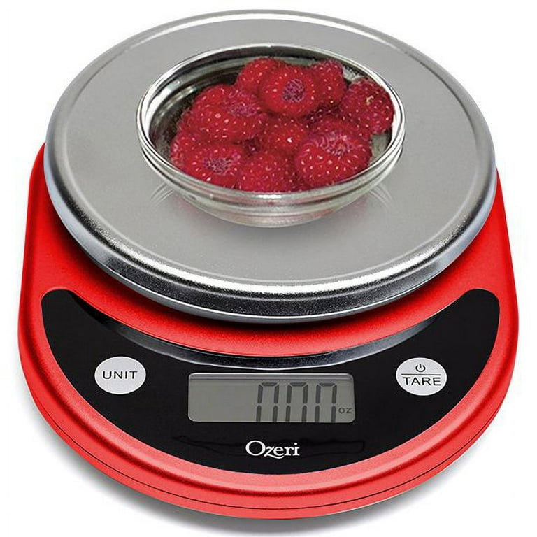 Ozeri ZK14-S Pronto Digital Multifunction Kitchen Scale, Red