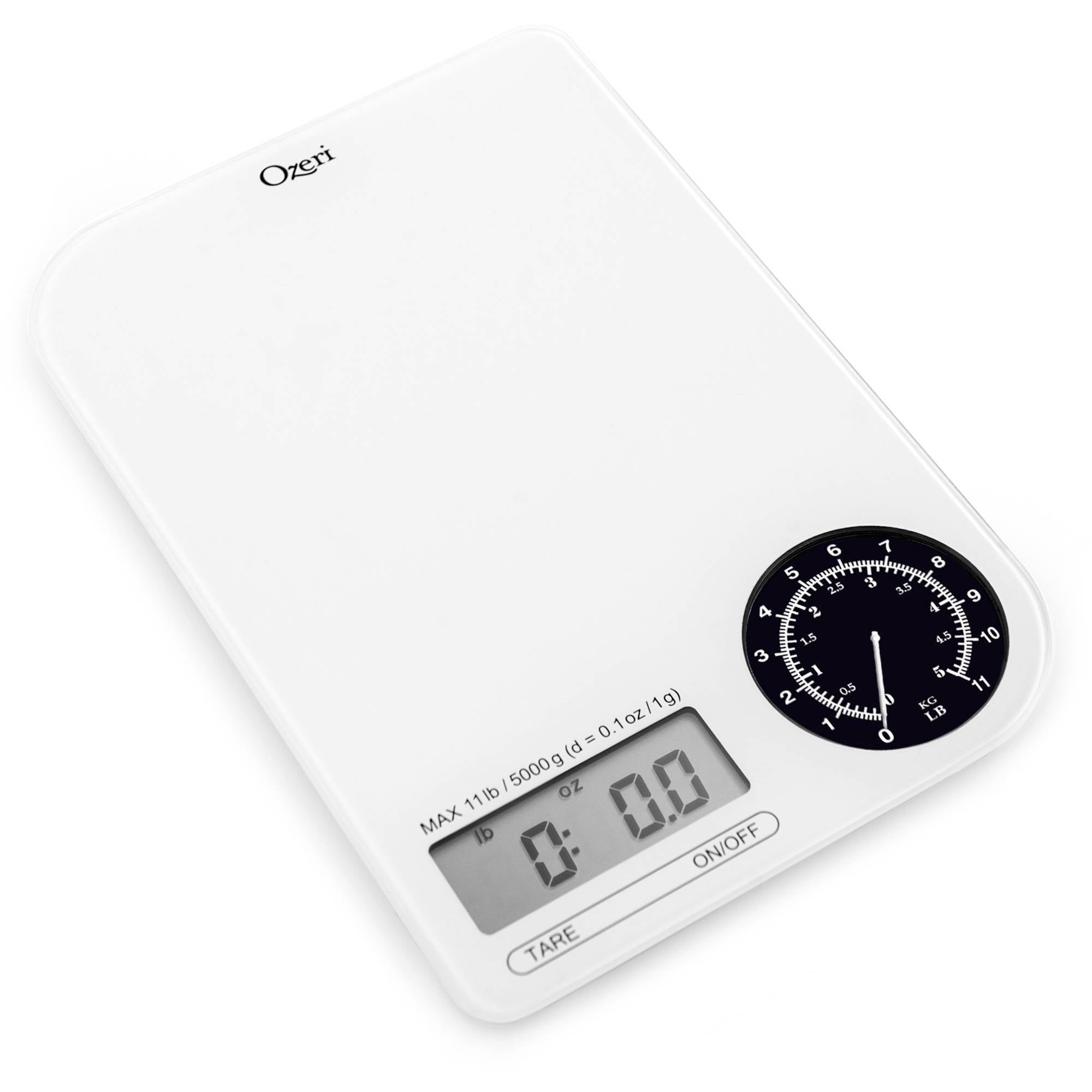 Ozeri Rev Digital Kitchen Scale with Electro-Mechanical Weight Dial ZK18-WG  - The Home Depot