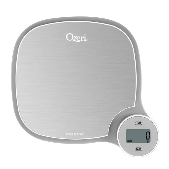 Ozeri ZK27 Kitchen Scale in Stainless Steel, with Battery-Free Kinetic Charging Technology