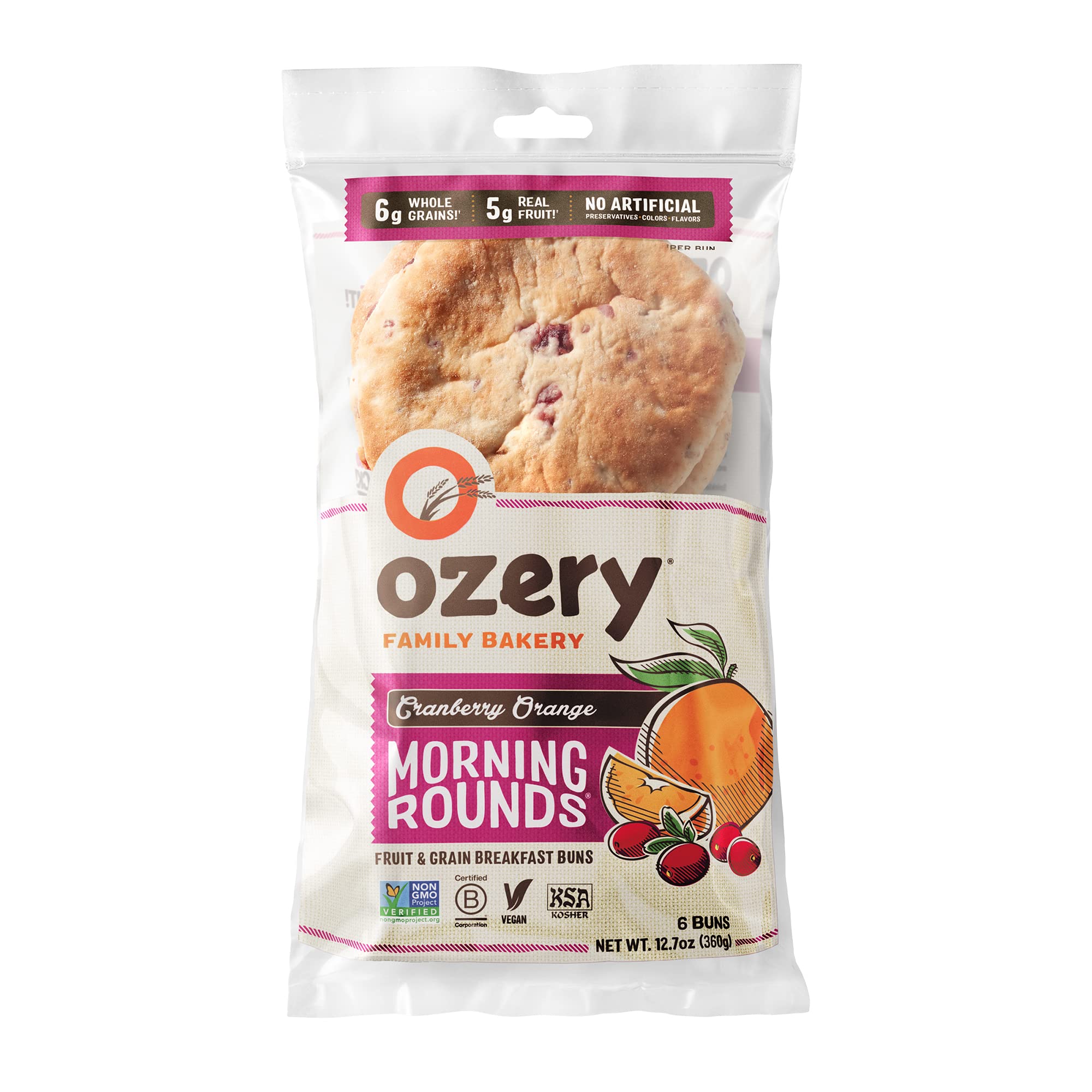 Ozery Bakery Cranberry Orange Morning Rounds, Allergen Free, Vegan