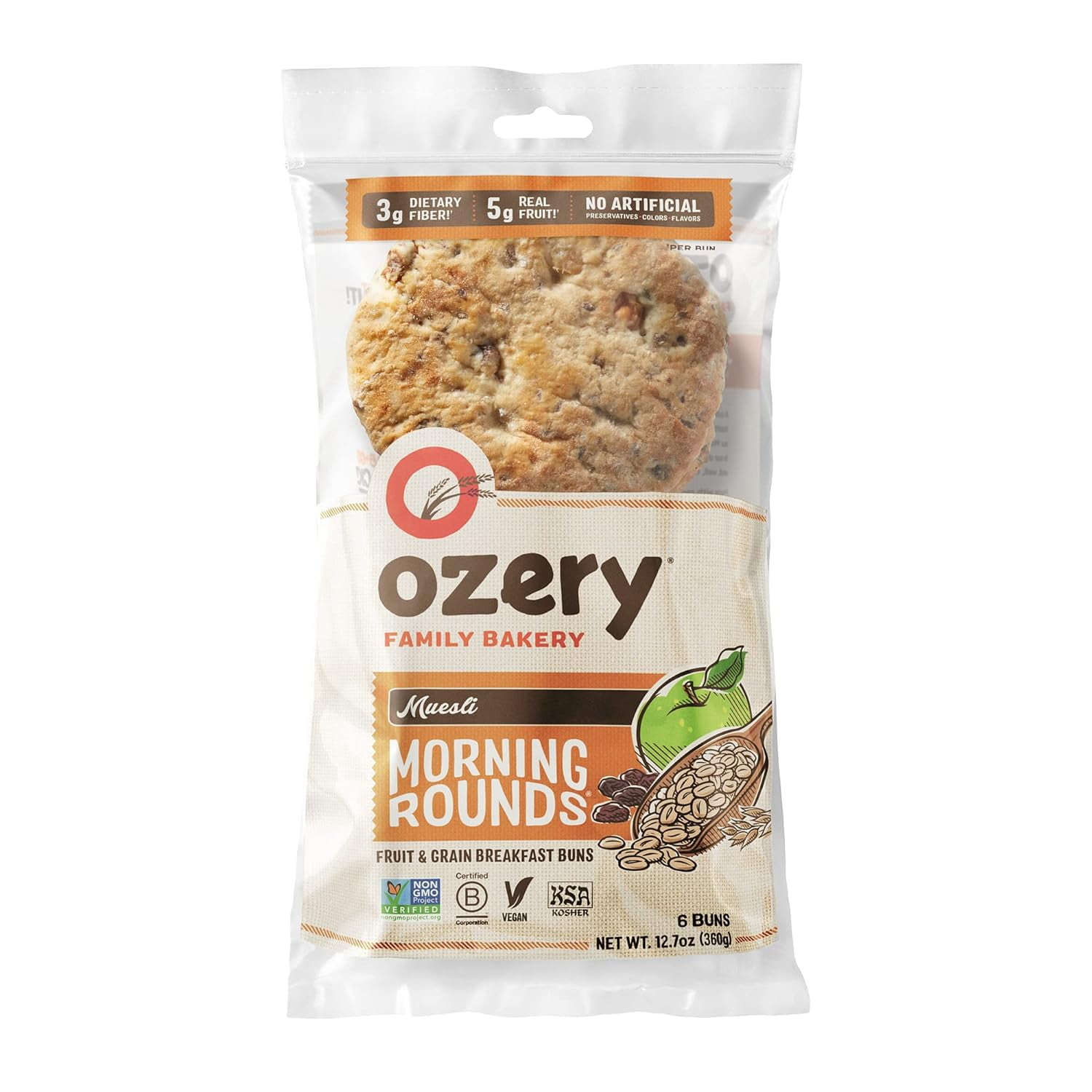 Ozery Bakery Muesli Morning Rounds, Allergen Free, Vegan, Made with