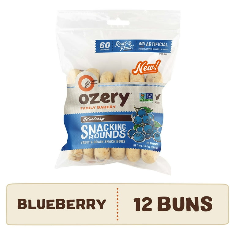 Ozery Bakery Peanut-Free Blueberry Snacking Rounds, Vegan, Healthy