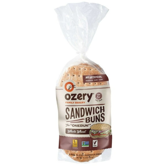 Ozery Bakery Whole Wheat Sandwich Bun, 11.25 Ounce -- 6 per Case.