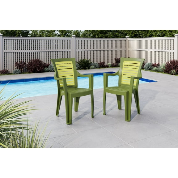 Ozetta Patio Chairs (Set of 2), Green