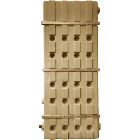 Oziflow Super-Slim Rain Harvesting Tanks 60 gal Beige Expandable Modular Storage Plastic Rain Barrels, UV Resistant, Lifetime Warranty, Made in USA