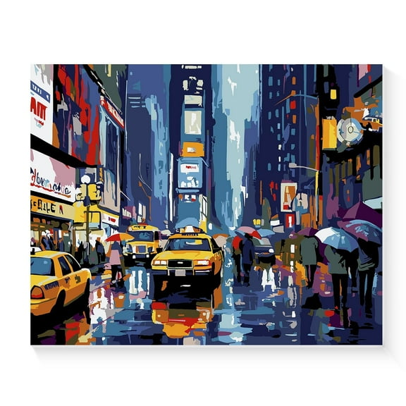 Oziral Paint by Numbers Kit for Adults, DIY Craft Art Kits by Number, Acrylic Paint Set for Beginners with Wooden Easel, Paint Brushes Home Wall Decor Gifts 12"*9"