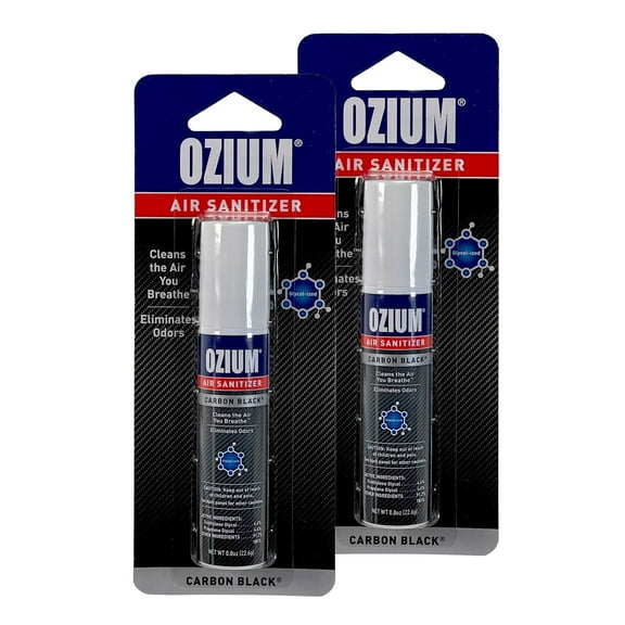 Ozium Air Sanitizer 0.8 oz Spray, Carbon Black Scent (2-Pack)