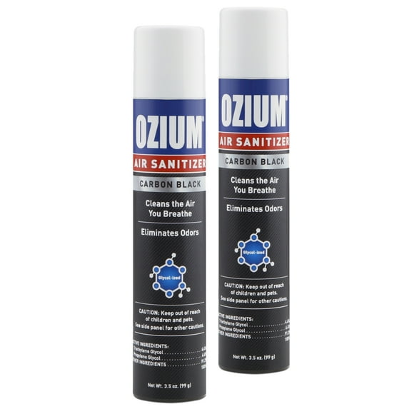 Ozium Air Sanitizer 3.5 oz. Ozium Spray, Carbon Black (2-PACK)
