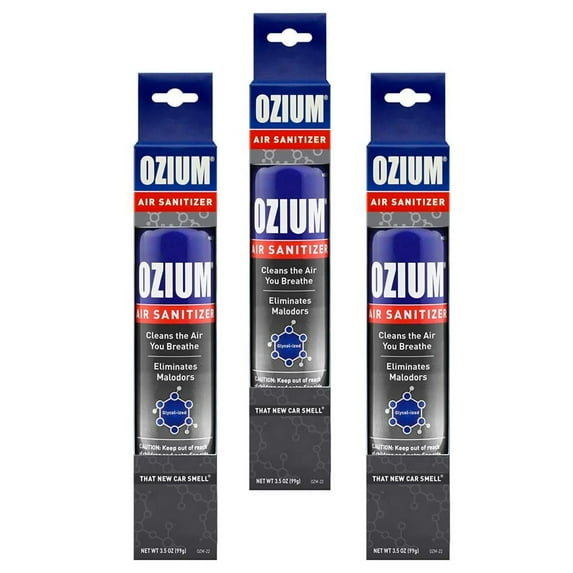 Ozium Air Sanitizer 3.5 oz Spray, That New Car Smell (3-PACK)