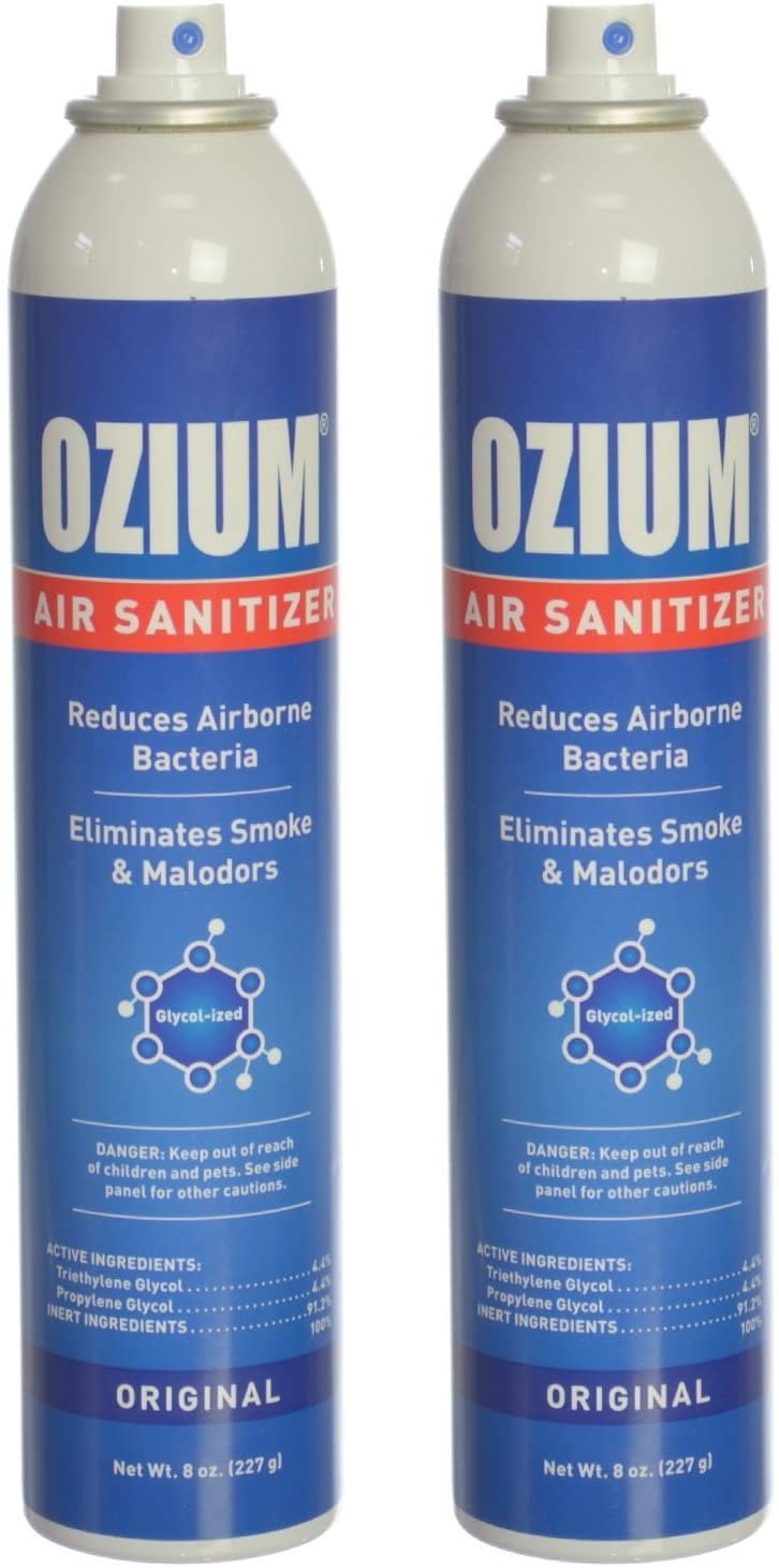 Ozium Air Sanitizer Reduces Airborne Bacteria Eliminates Smoke