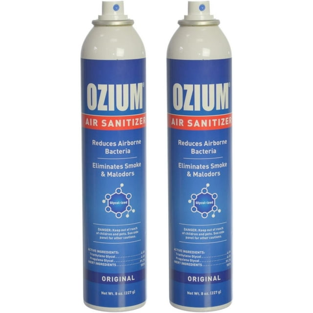 Ozium Air Sanitizer Reduces Airborne Bacteria Eliminates Smoke
