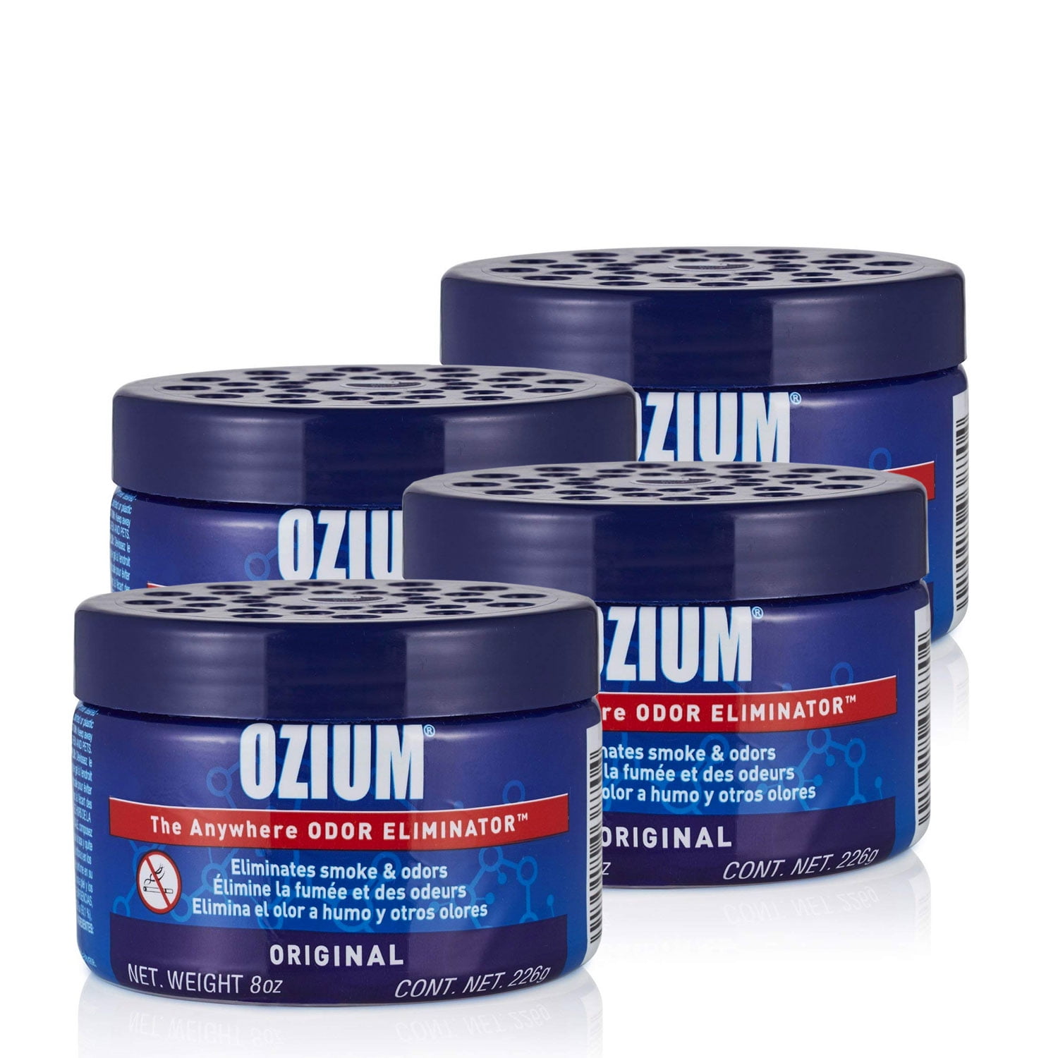 4 Pc Ozium 0.08oz Air Sanitizer Spray New Car Scent Odor