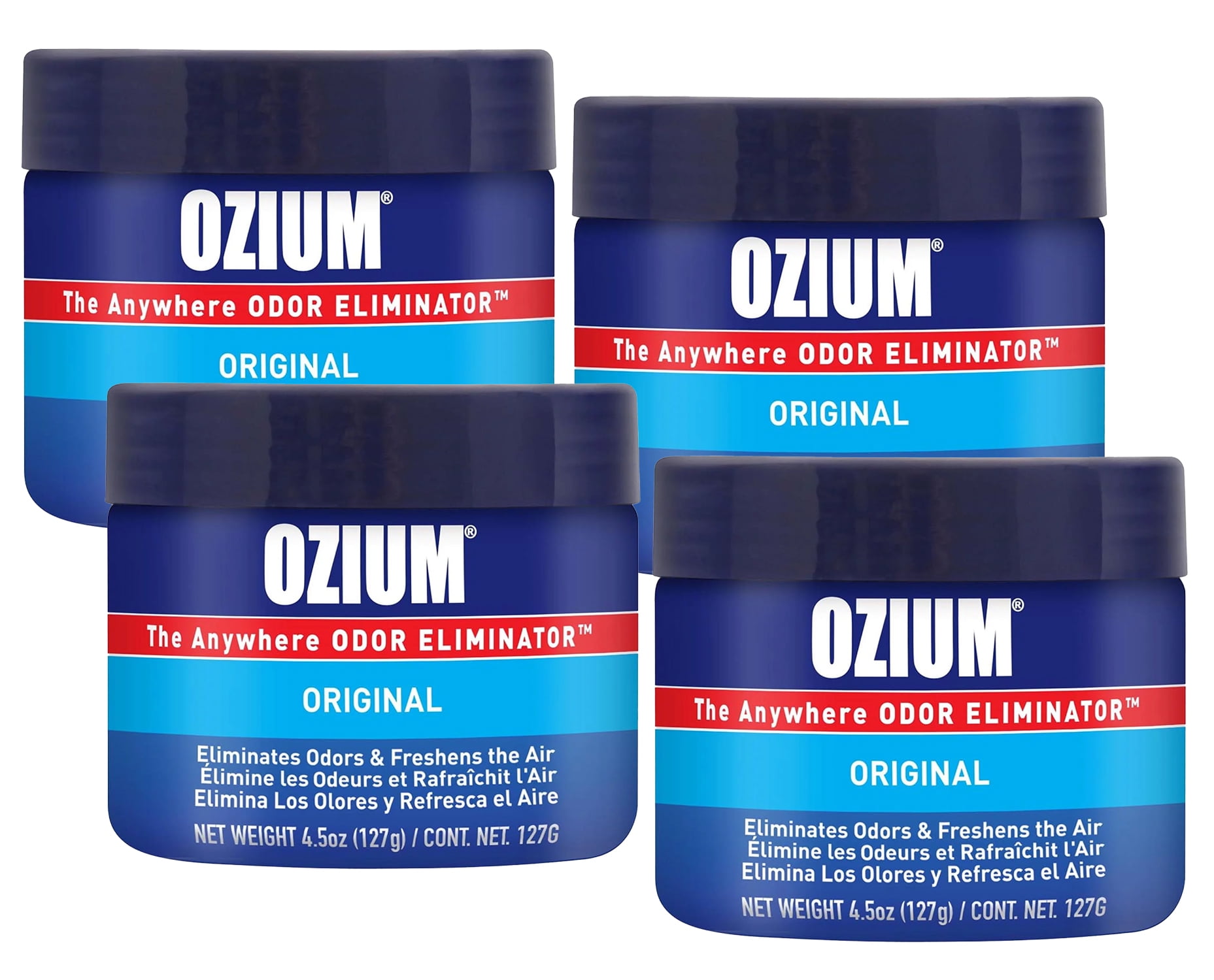 Ozium Gel Smoke and Odors Eliminator, Air Freshener Original Scent, Pack of 4