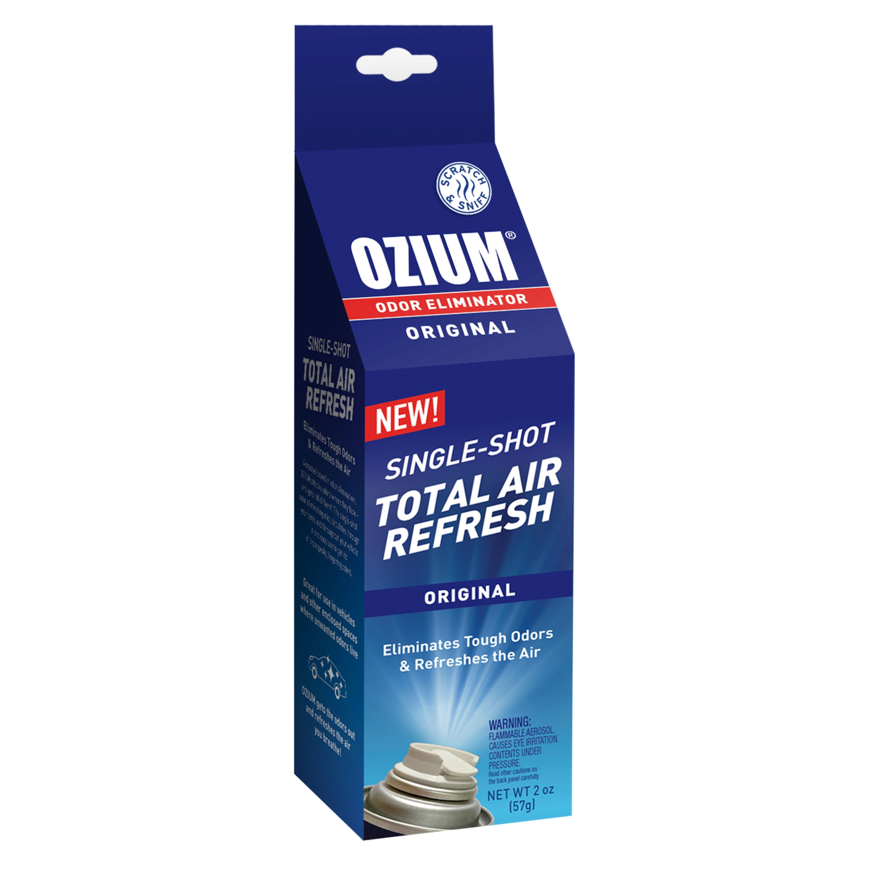 Ozium SingleShot Total Air Refresh Car Fogger Odor Eliminator, 2 oz