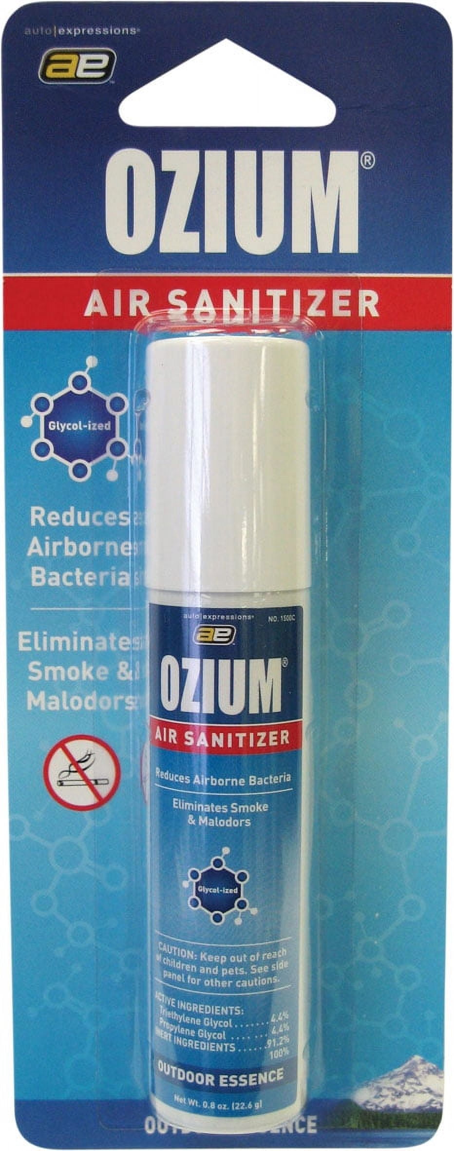 Ozium Smoke & Odor Eliminator Air Sanitizer / Freshener 0.8oz OUTDOOR