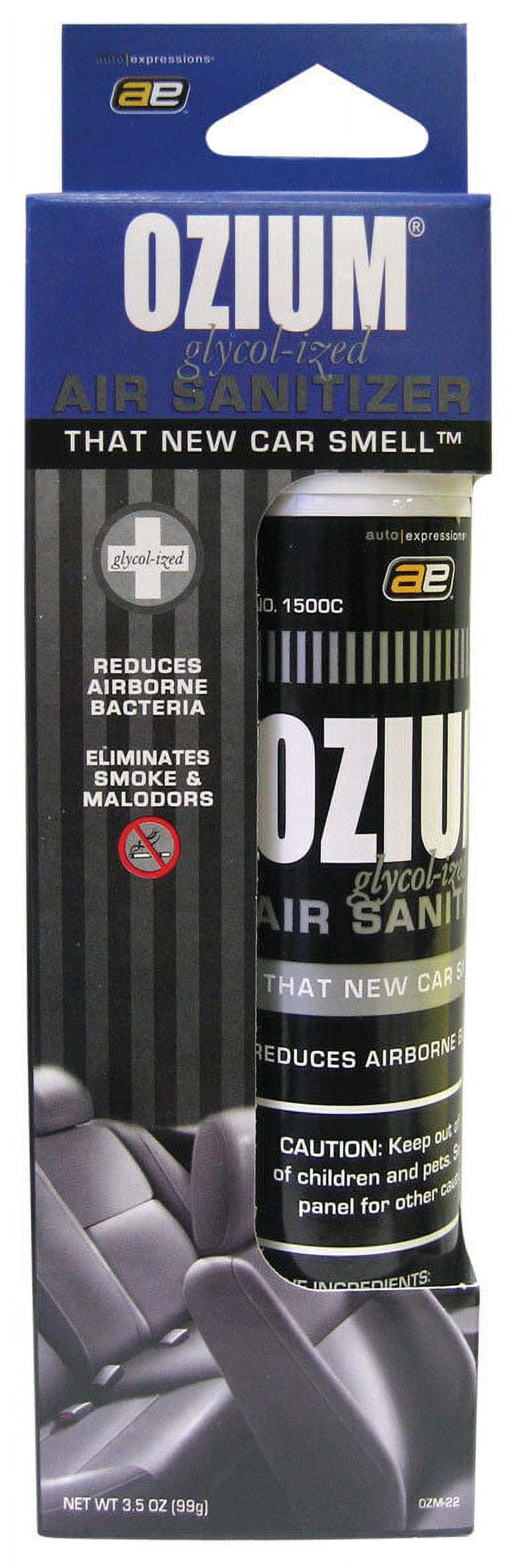 4 PC Ozium 0.08oz Air Sanitizer Spray New Car Scent Odor Eliminator Freshener