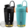 thumbnail image 1 of Ozizo 20 oz Thermos Protein Shaker with Wire Whisk Ball Spring Mixer, 1 of 8