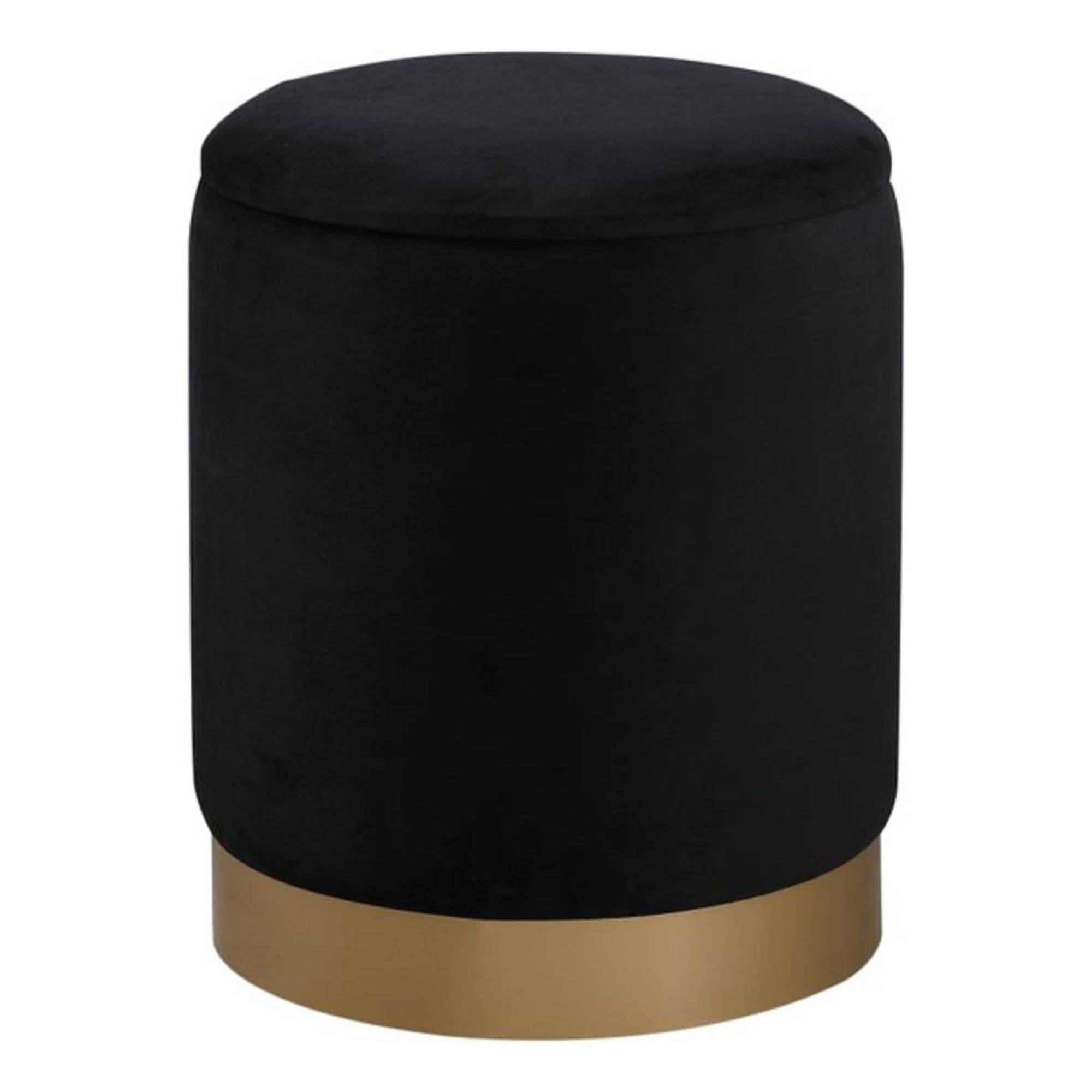 Ozman round 14 inch ottoman in black Walmart