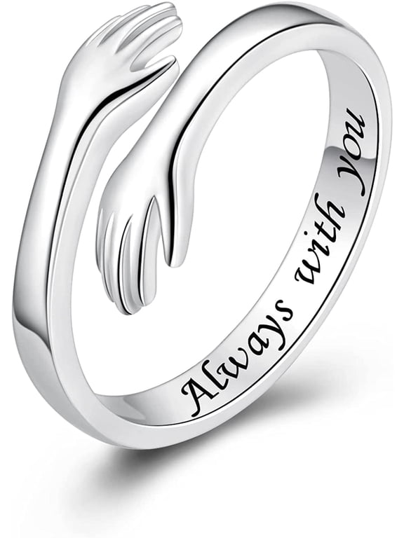 Adjustable Hug Ring, Sterling Silver